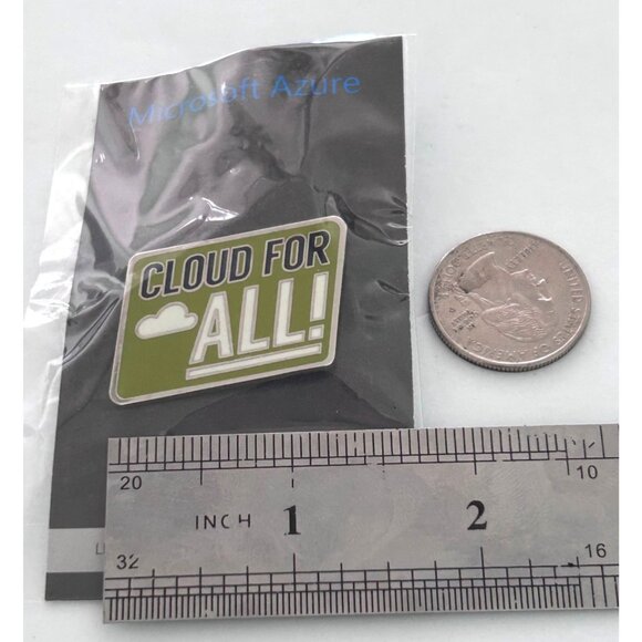 Microsoft Azure Limited Edition Computer Employee Lapel Pin Cloud For All Rare - Picture 2 of 3